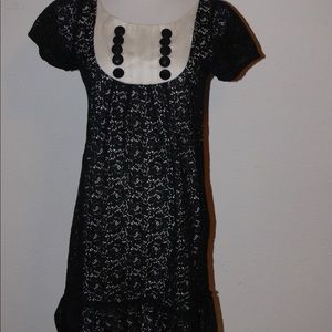 Black & Cream Lace Dress